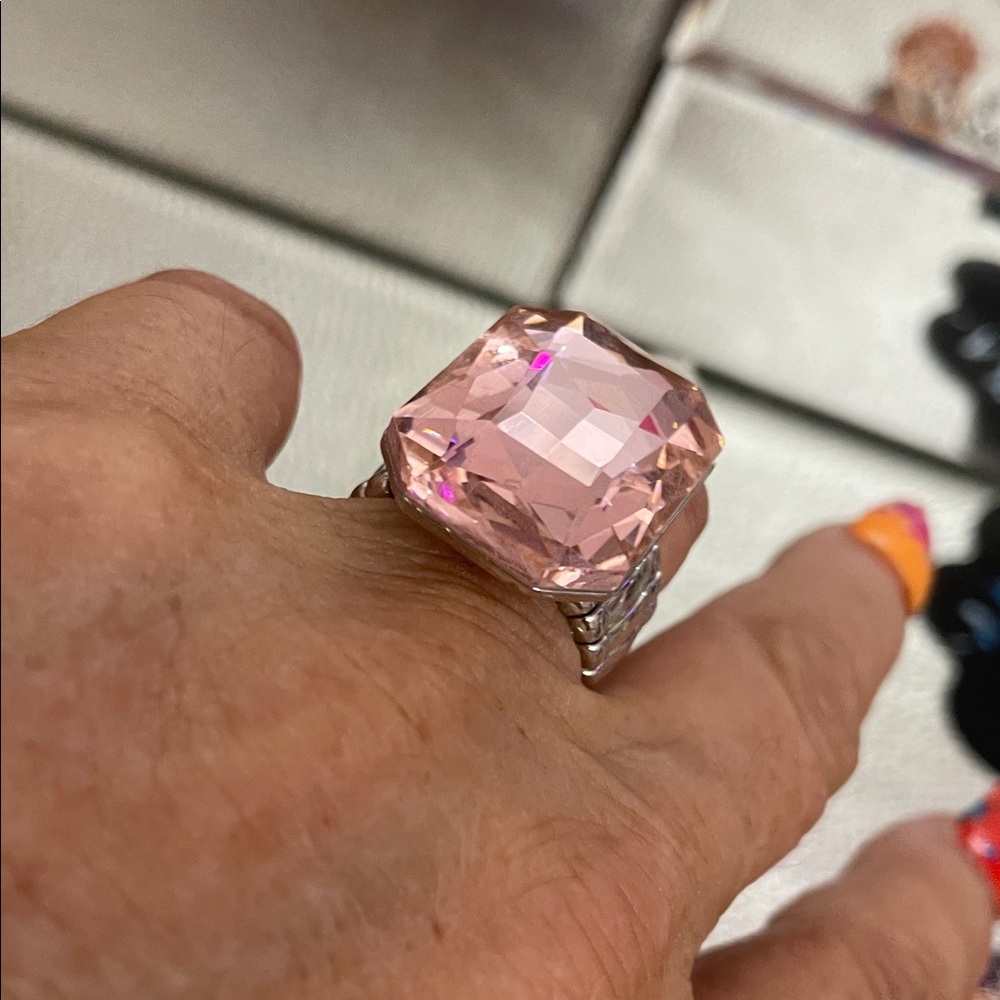 Source Unknown Pink Faceted Statement Ring - Women Jewelry - Picture 4 of 5